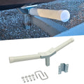 Boat trailer bow rest centering V guide with white PVC tube and zinc-plated bracket