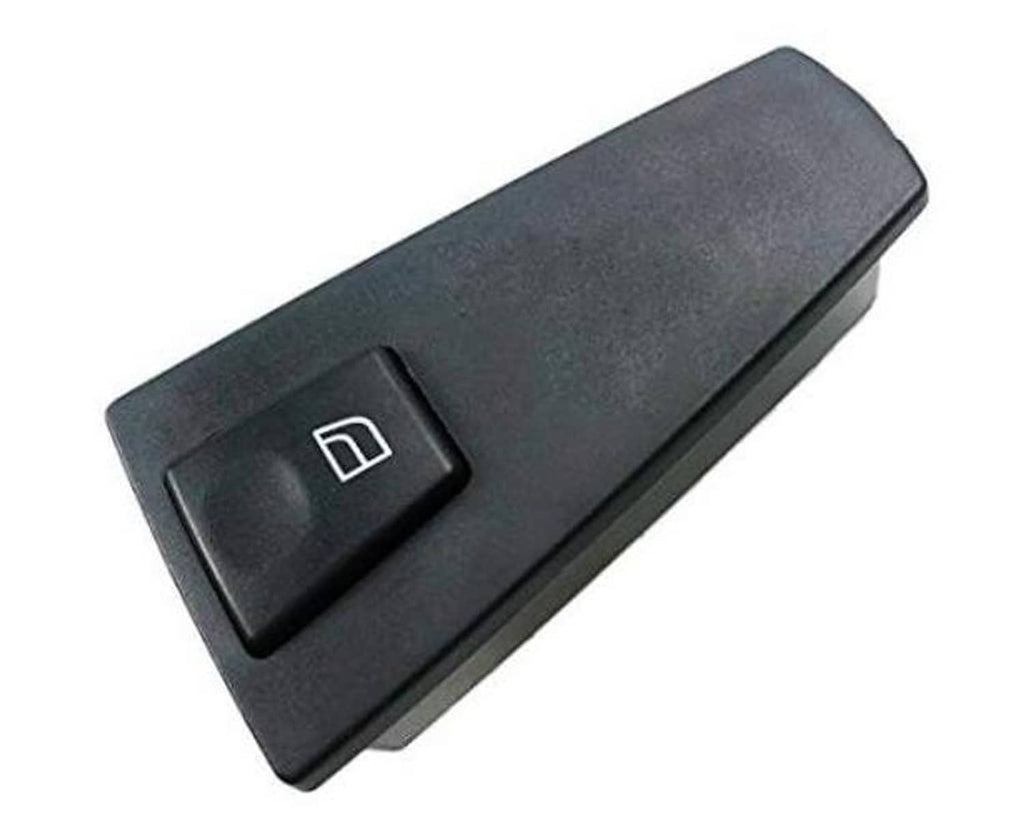Dark gray power window switch with one control button and window icon