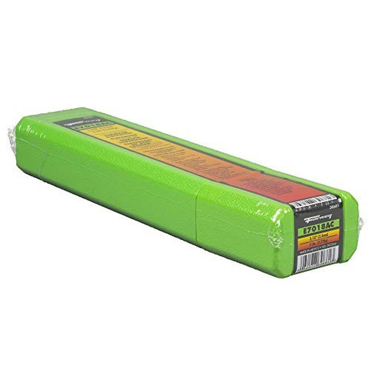 Green E7018AC welding rod package, 3/32 in, 1 lb