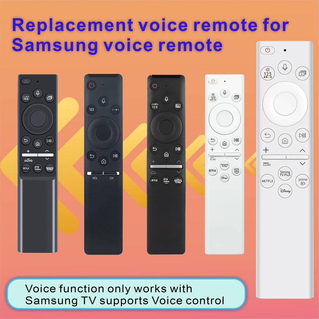 White replacement voice TV remote with circular navigation and mic button