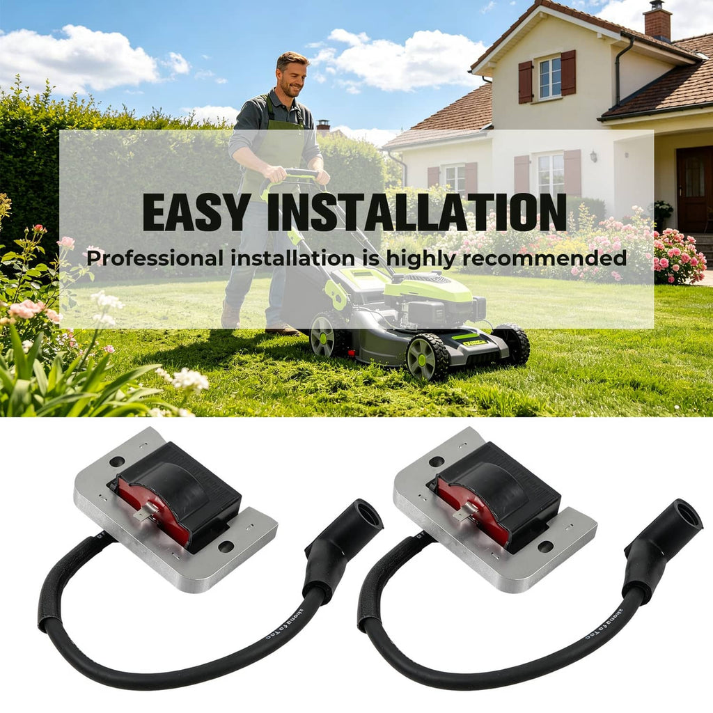 Ignition module kit with two black coil units and cables, with spark plug ends