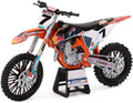 1:12 die-cast KTM-style dirt bike model with orange frame, black seat, and knobby tires