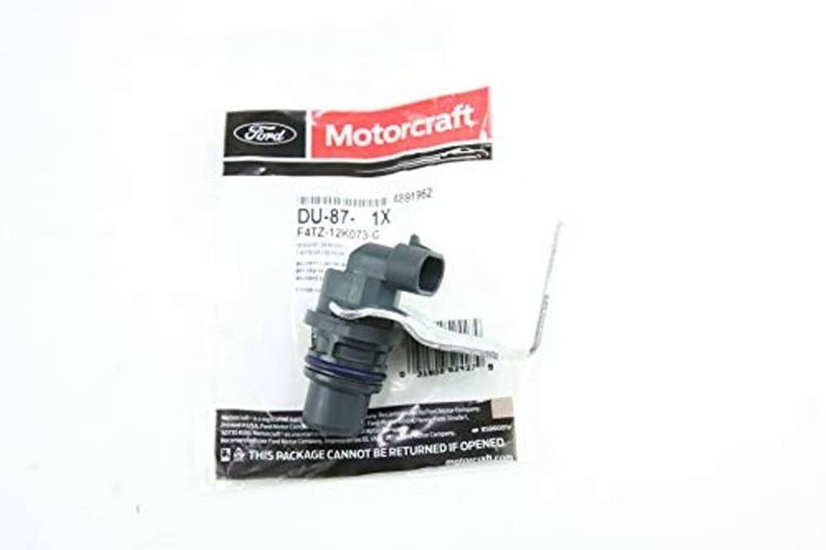 Camshaft position sensor retail package with Ford and Motorcraft branding