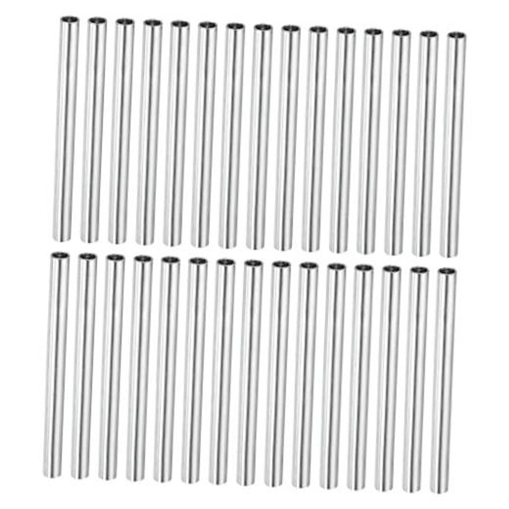 Round steel threaded coupling sleeve rods, M4 female thread, 60mm length (pack view).