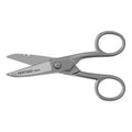 Nickel-finished precision all-purpose scissors with finger loops and sharp pointed blades