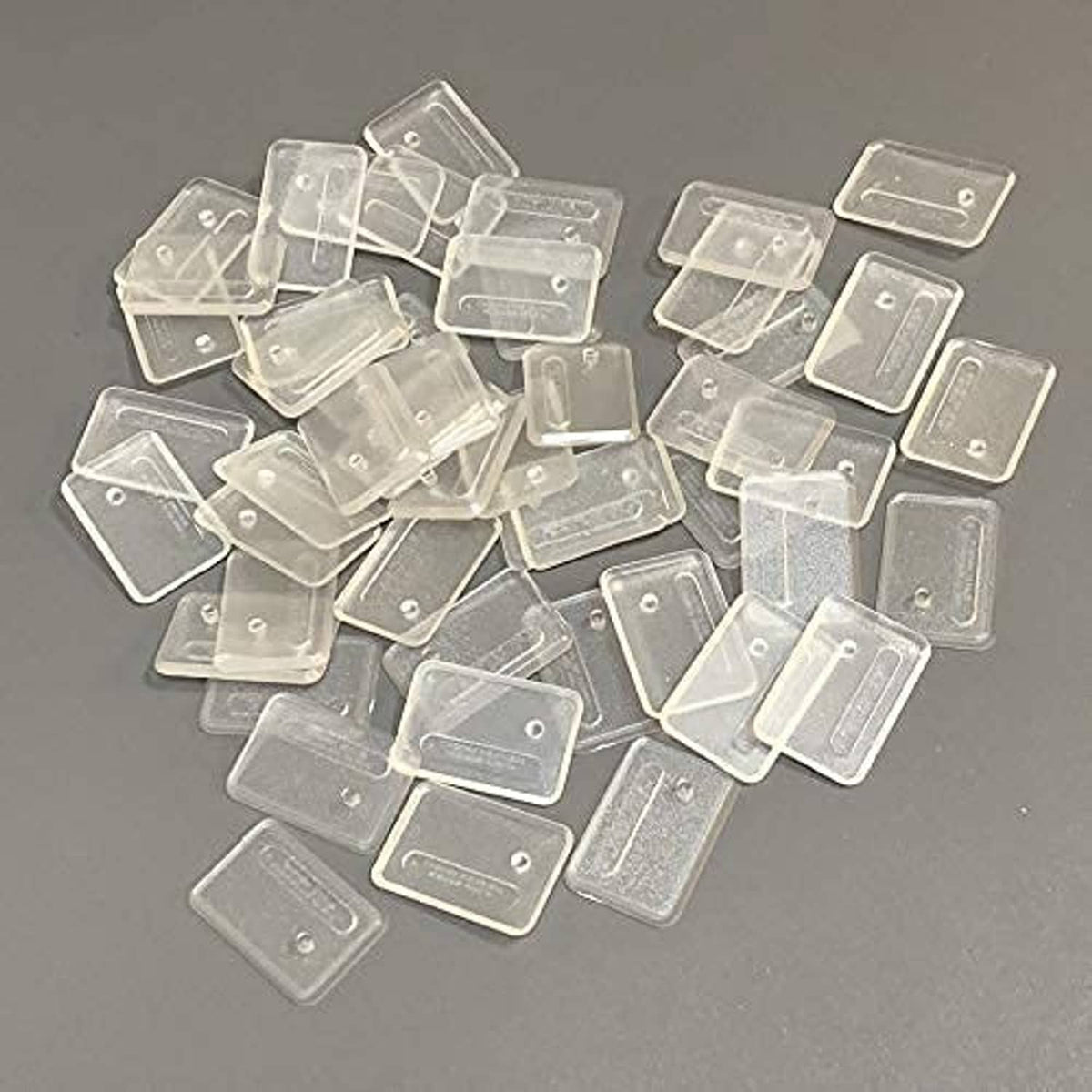 Transparent plastic action figure stands, 3.75 in, set of clear rectangular bases