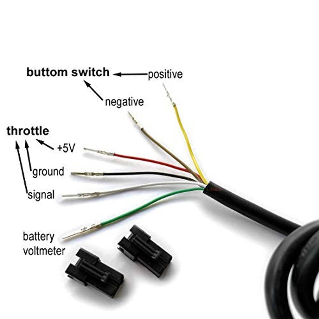 Throttle controller wiring harness pinout with switch, ground, and signal wires