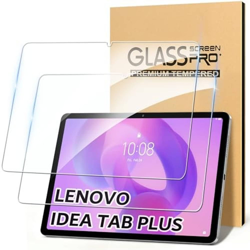 2-pack clear tempered glass screen protectors fitted for Lenovo tablet