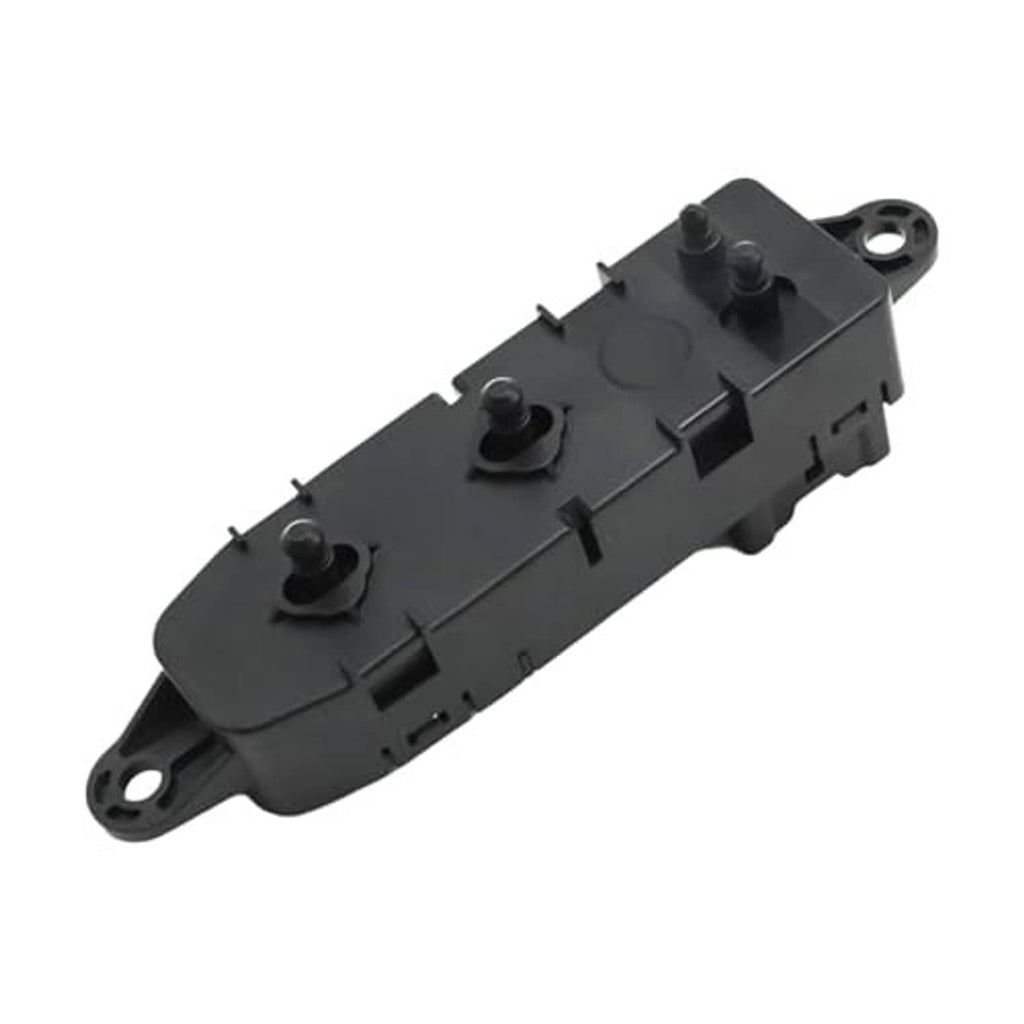 Power seat switch module, black plastic with four push-button caps and side holes