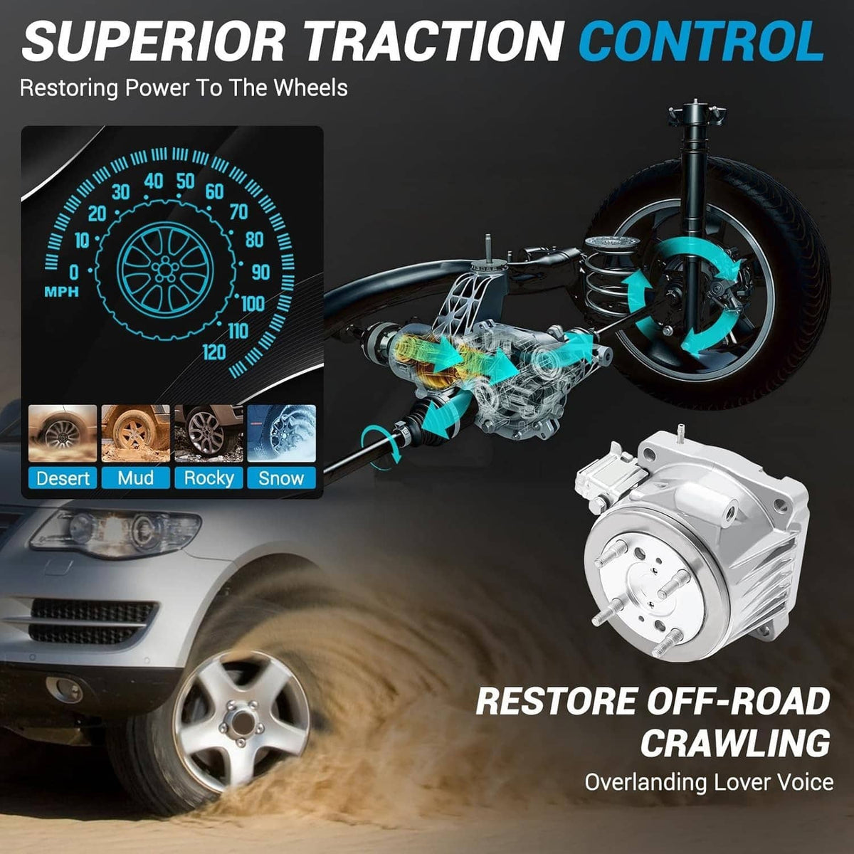 Rear differential viscous coupler replacement part with silver metal housing