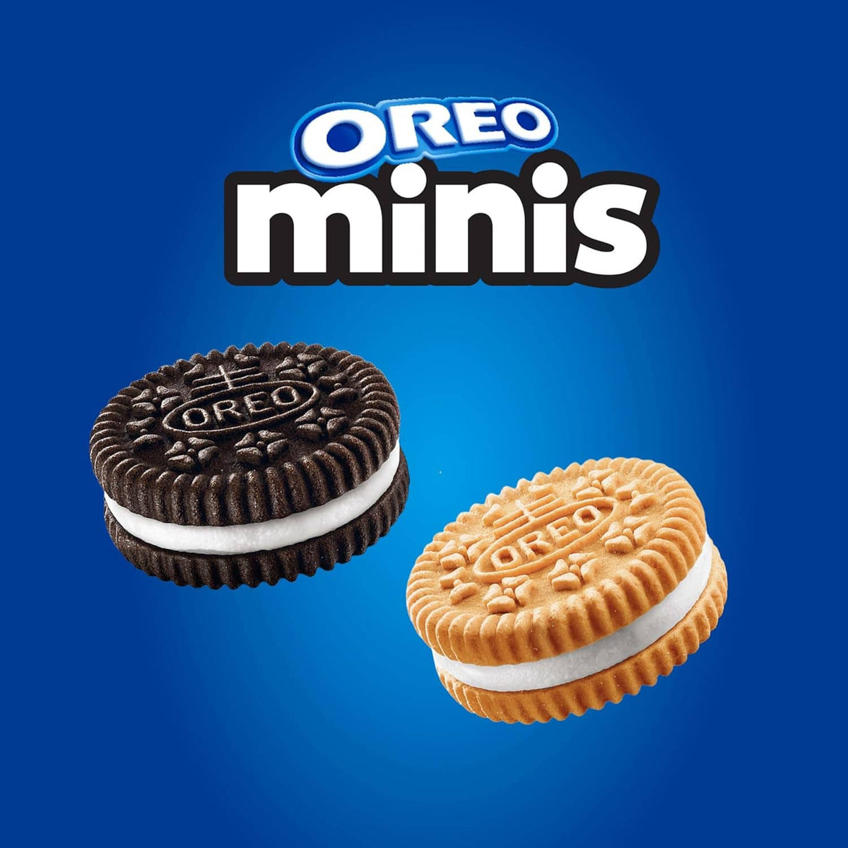 Oreo minis and Golden Oreo minis sandwich cookies with cream filling