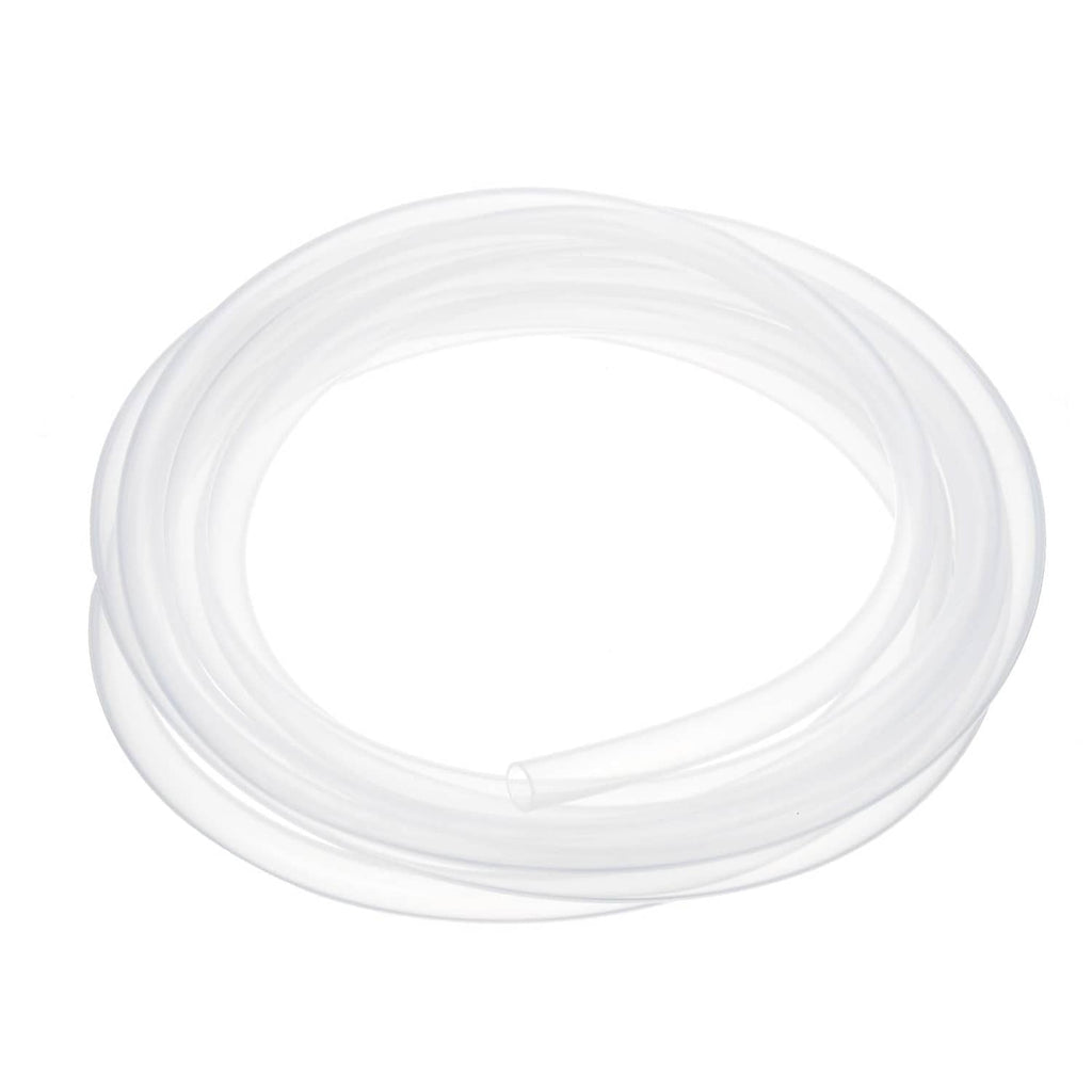 Transparent flexible silicone tubing, coiled roll with clear inner passage
