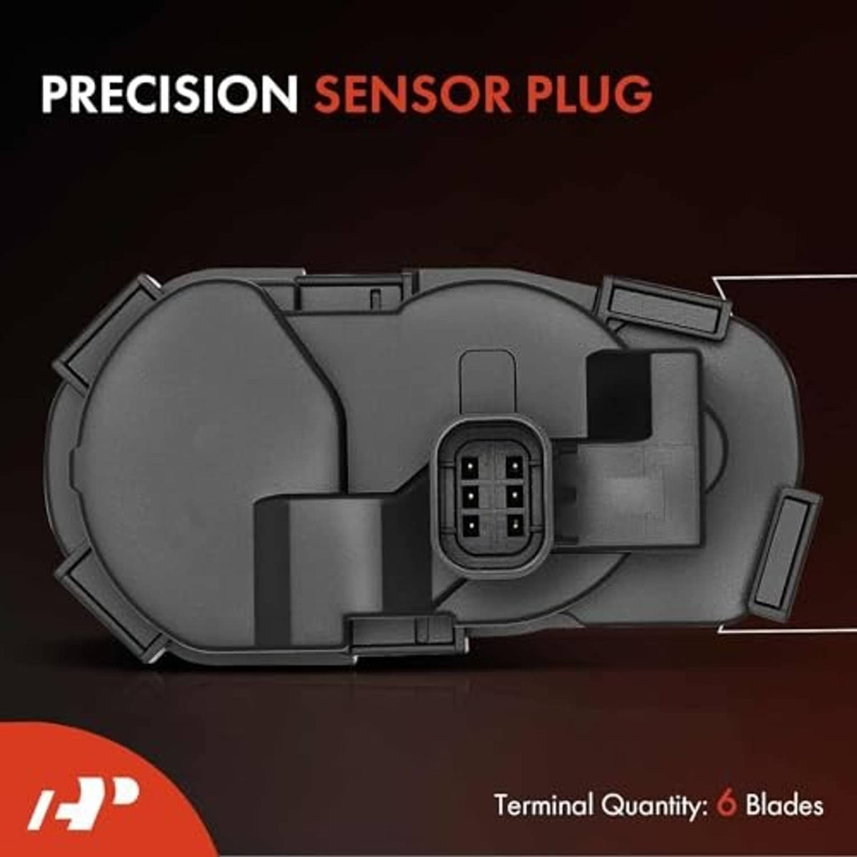 Throttle position sensor underside with 4-pin electrical plug and terminal block