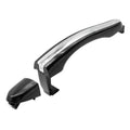 Front right exterior door handle with black grip and chrome trim