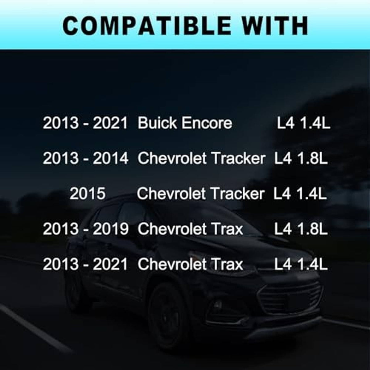 Compatibility information graphic for engine coolant reservoir tank
