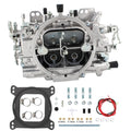 Four-barrel carburetor with open throttle bores and manual electric choke hardware