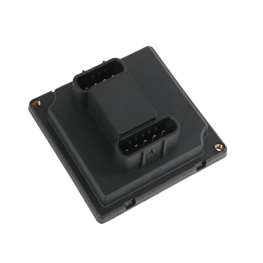 Black rectangular headlight lamp actuator relay module with two connector ports