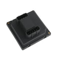 Black rectangular headlight lamp actuator relay module with two connector ports