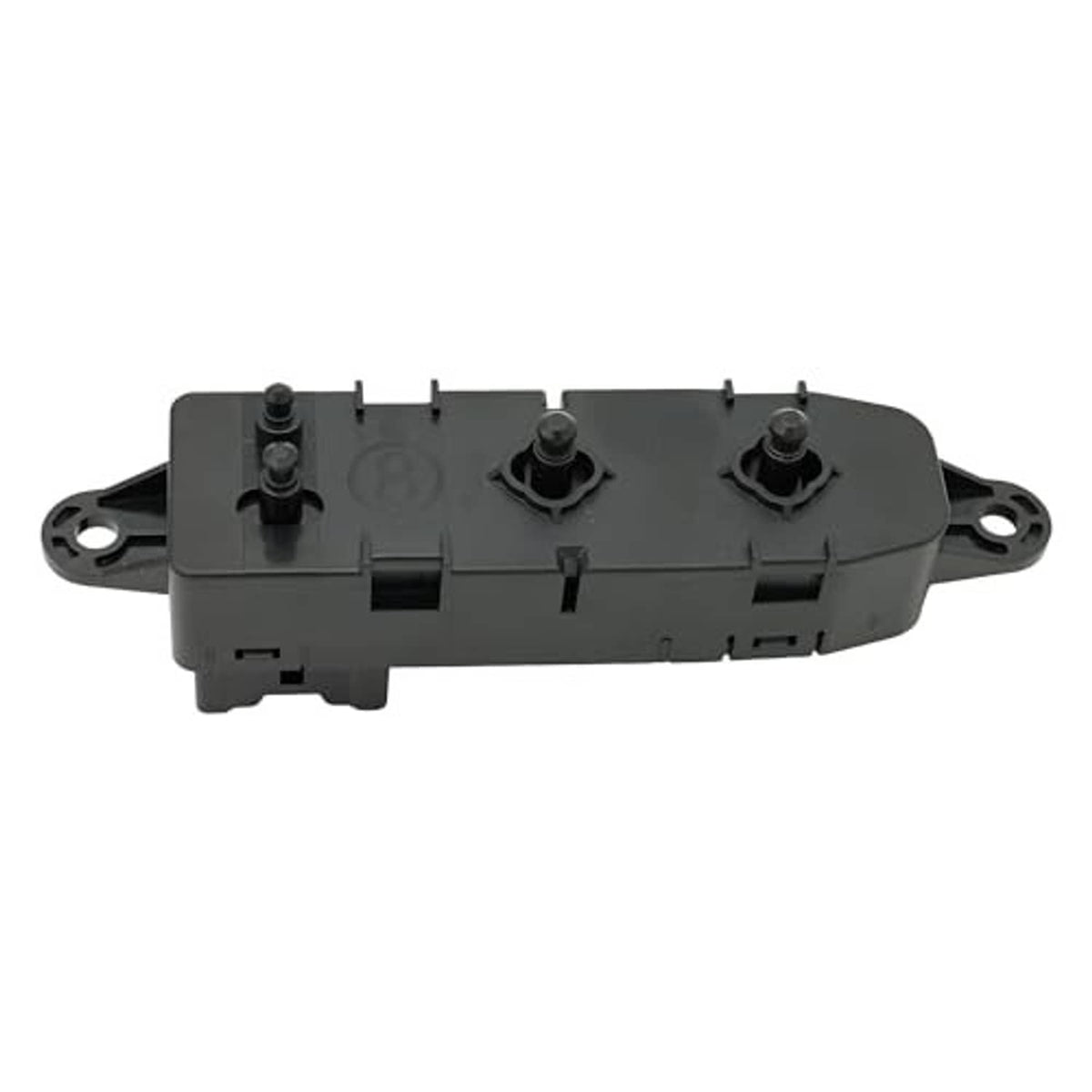 Power seat control switch, dark gray body with three top knobs and side mounting tabs