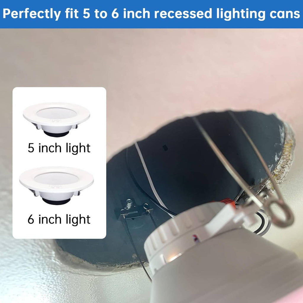 Silver retrofit C clips for 5–6 inch recessed lighting cans