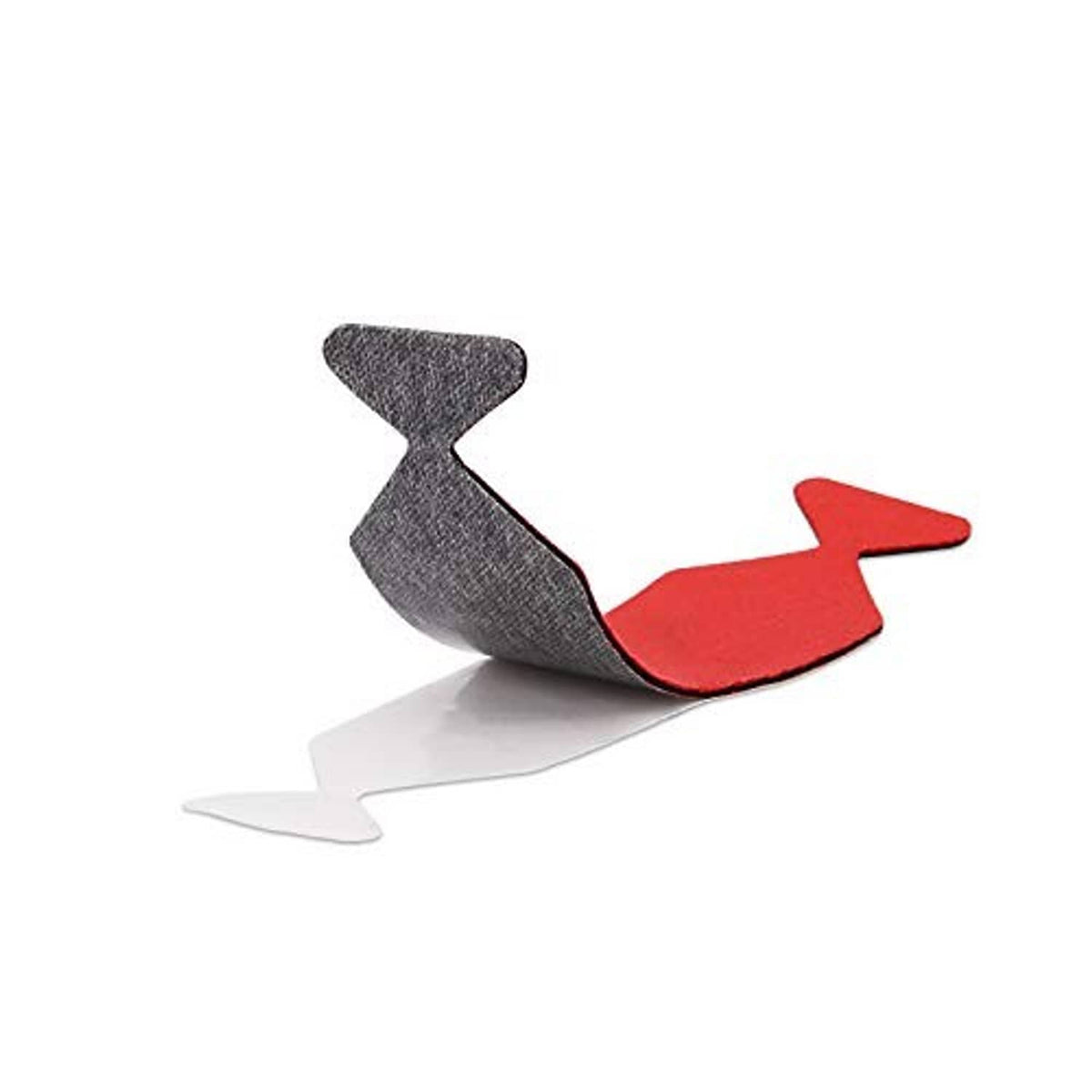 Magnetic felt squeegee with gray felt contact piece and red felt pad on black body