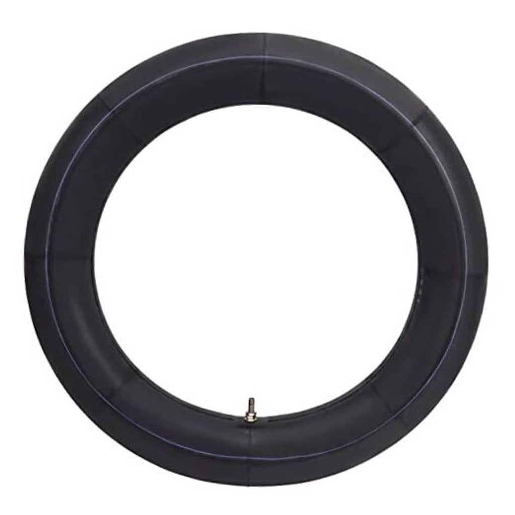 Black motorcycle inner tube ring with valve stem
