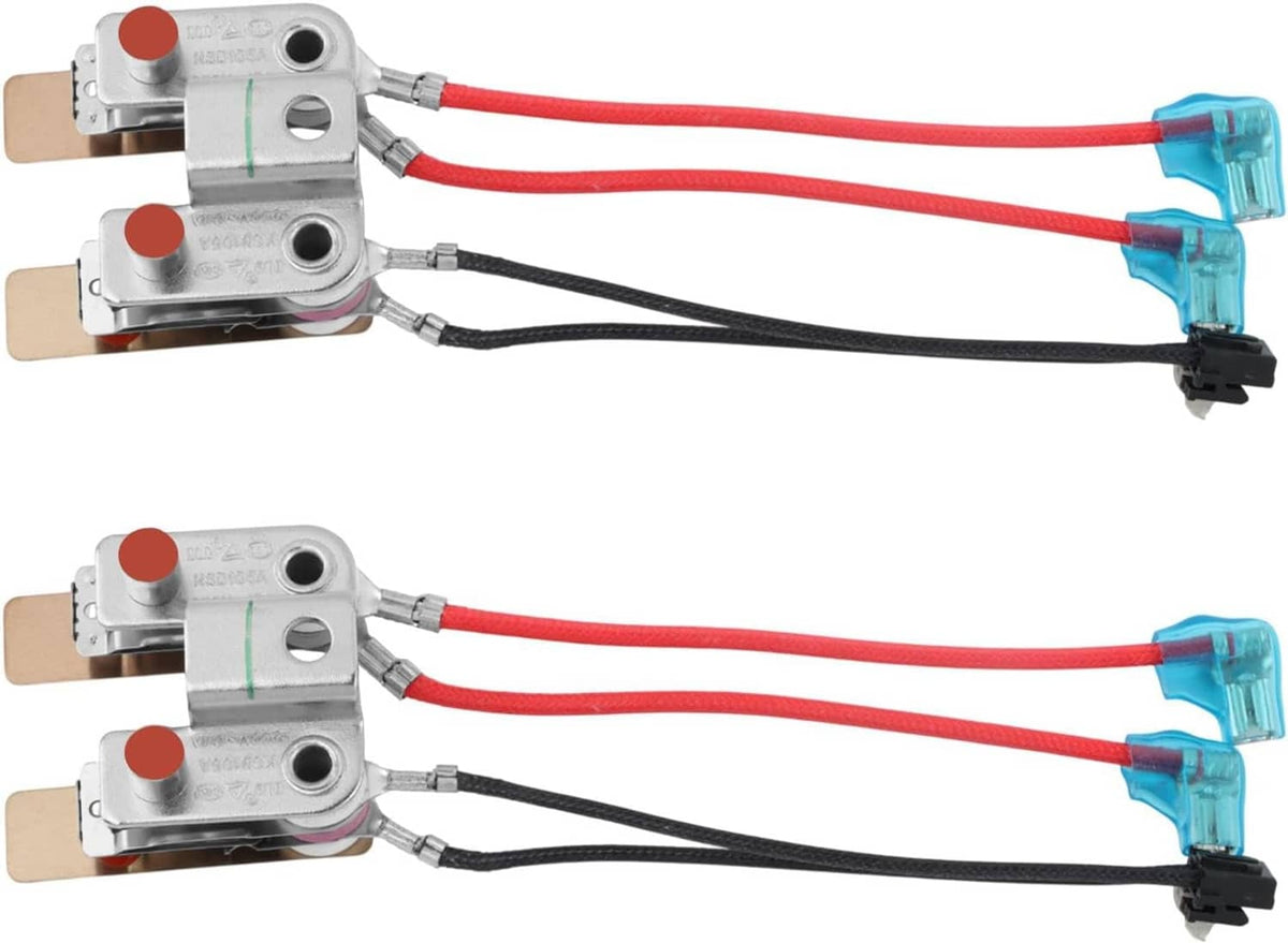 Two pressure switch replacements with red wires and blue translucent connectors
