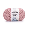 Pink jumbo chenille yarn skein labeled Bernat Blanket Big, 300g