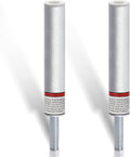 Silver marine boat seat pin post with flanged top and foot, two-pack view