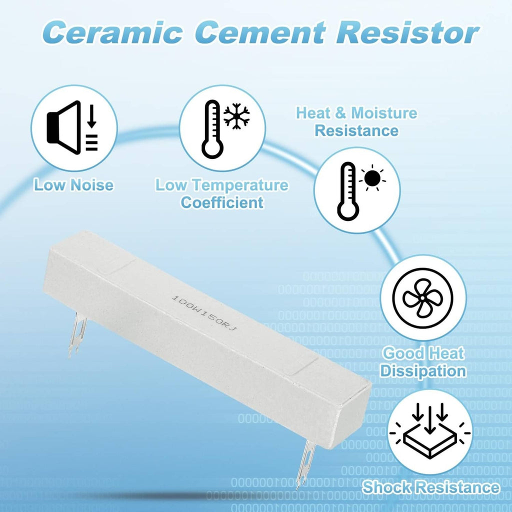 RivetOak MECCANIXITY 150 Ohm Ceramic Cement Resistor, 100W Power Wirewound Horizontal...