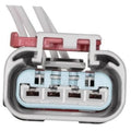 Throttle body connector pigtail with four-pin plug, gray housing and red latch