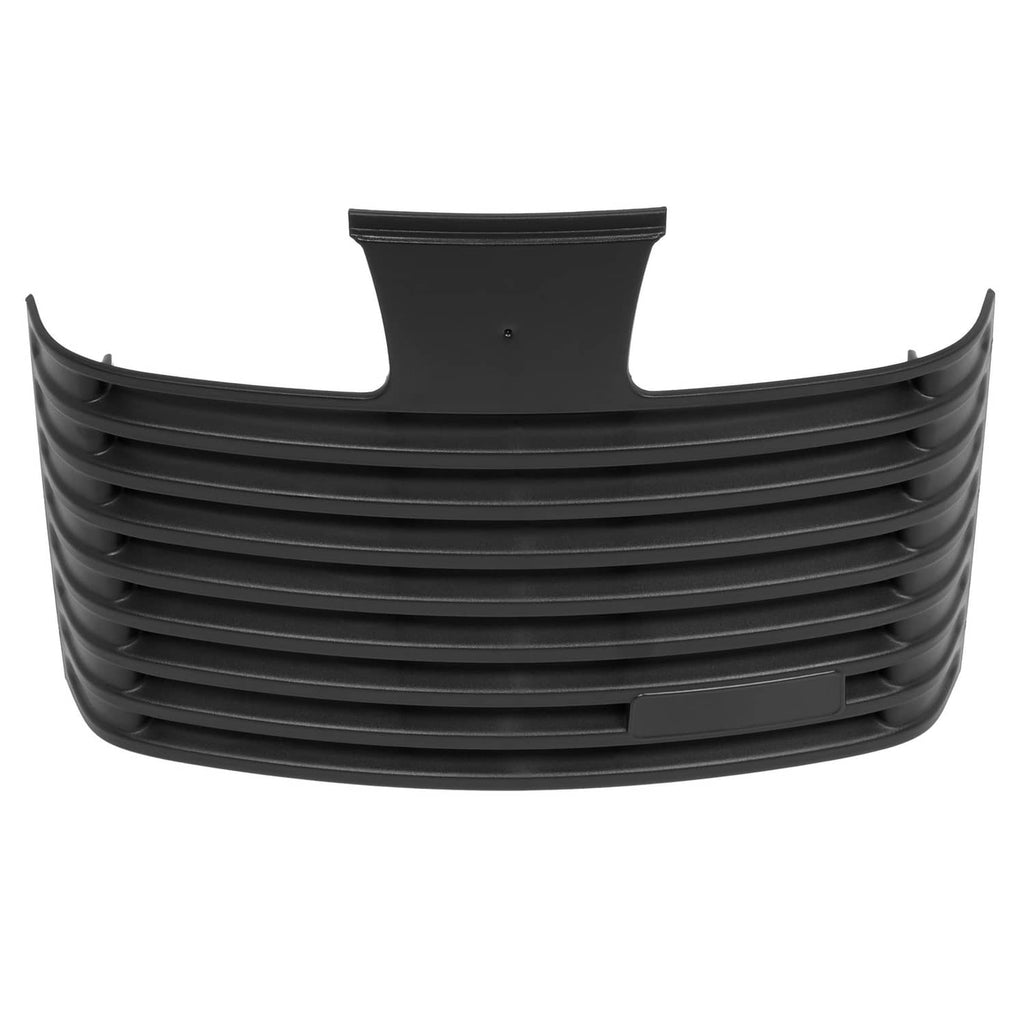 Front grille lower curved section with horizontal slats, black plastic