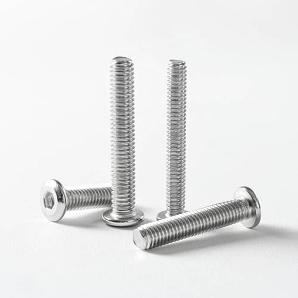 Stainless steel socket cap screws with hex socket drive and flat countersunk heads, 3-piece view