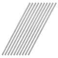 4mm solid round stainless steel rod, 300mm length, silver tone (304), set of two