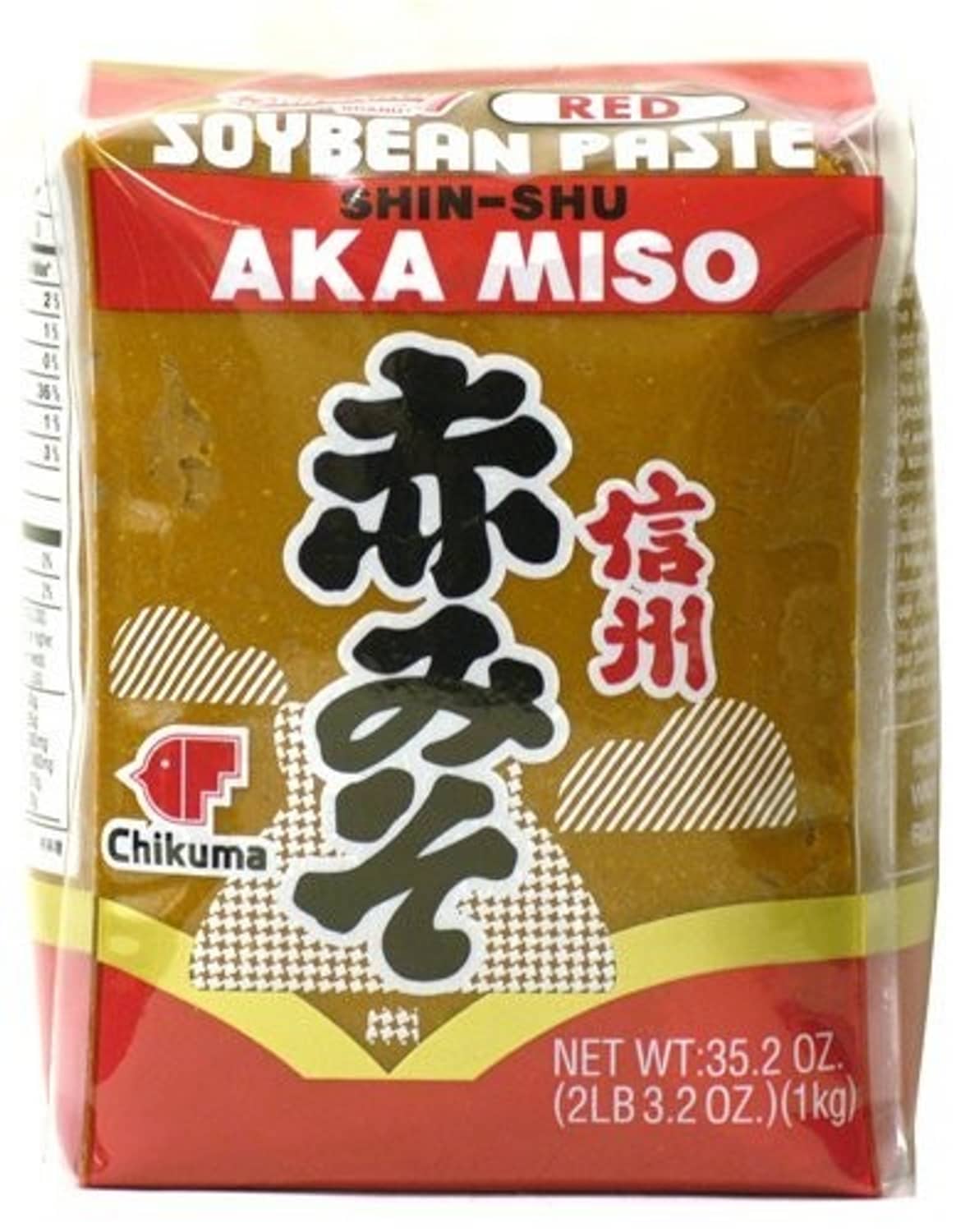 Shirakiku Aka miso soybean paste, red miso in retail bag, net wt 2 lb