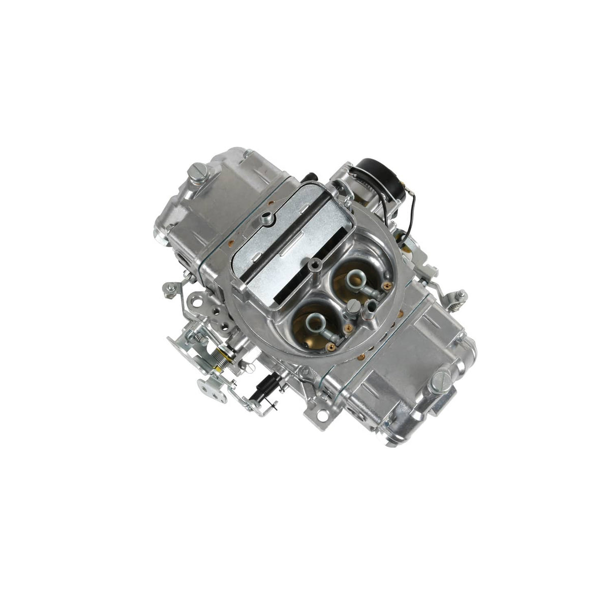 4-barrel carburetor with electric choke, side view with two circular ports