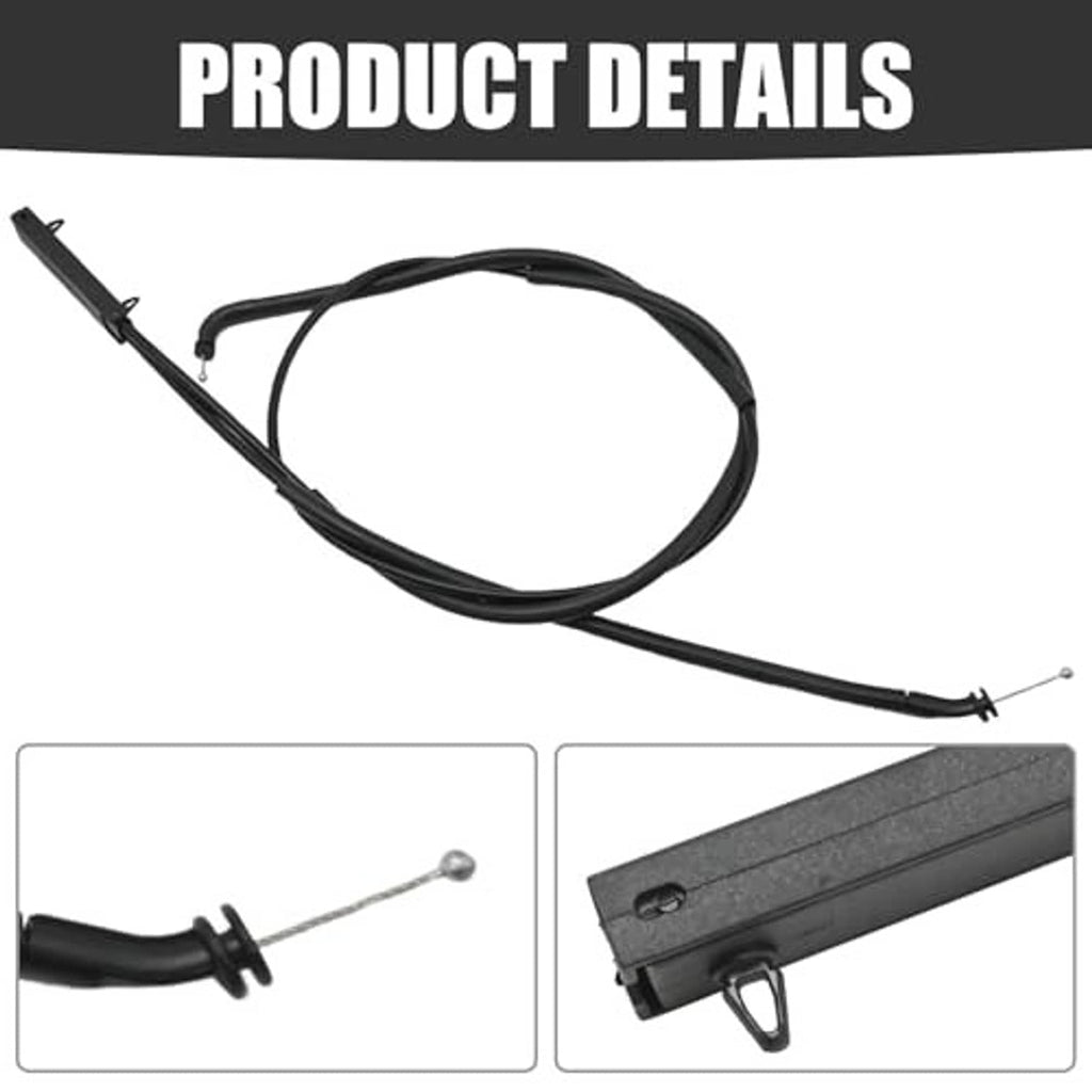 Black release cable assembly with latch clip and metal pin connector