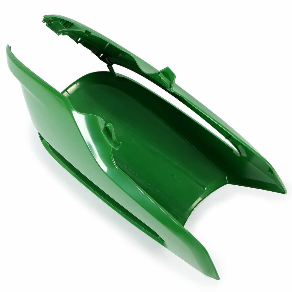 Green front mower hood, replacement part for John Deere X300 series
