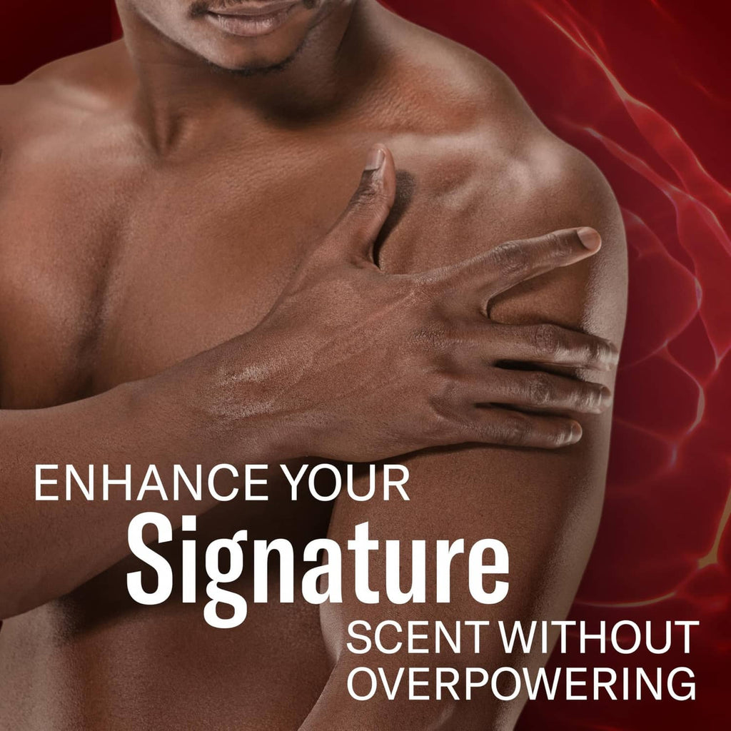 Men applying Old Spice Aqua Reef aluminum-free deodorant with a red stick.