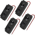 Set of four black mini dual-speaker modules with red/black lead wires