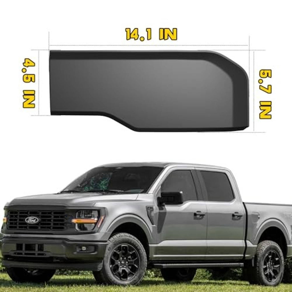 Front bumper guard pad insert with dimensions (14.1 in by 2.7 in), dark gray
