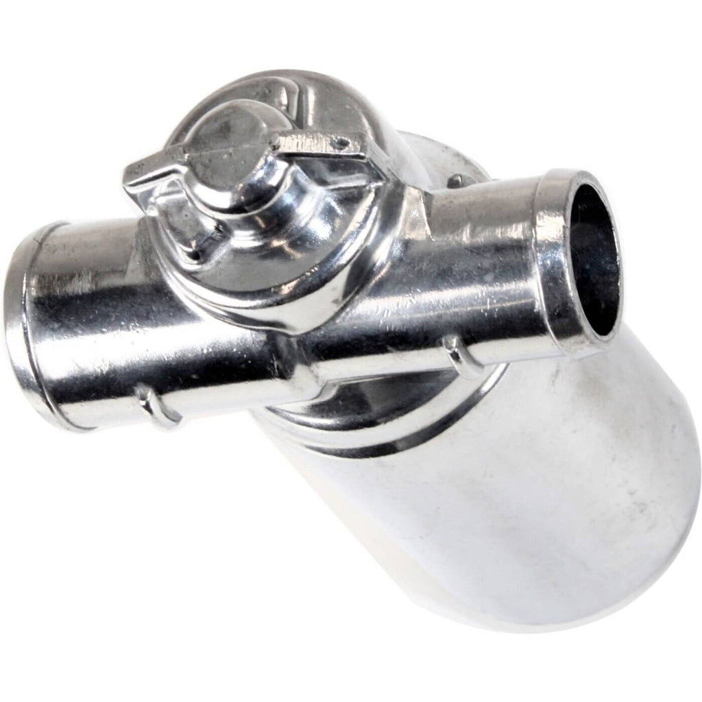 Idle air control valve with round diaphragm cover and metal inlet outlet