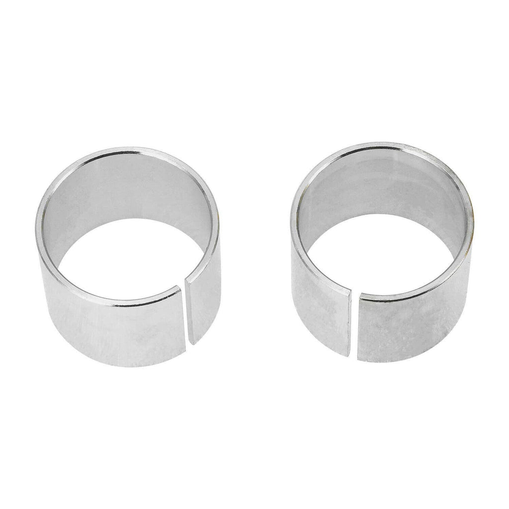 Pair of silver metal suspension collars or bushings