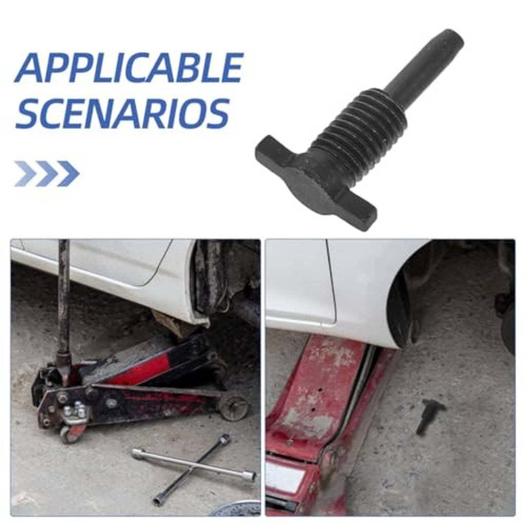 Black threaded oil return valve screw with flat head, vertical jack type
