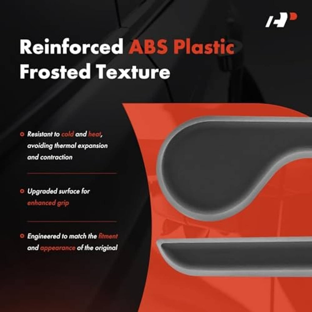 Front seat recliner adjustment handle with frosted ABS texture, dark gray