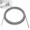 Auto-spin drain cable replacement, coiled stainless-steel auger line