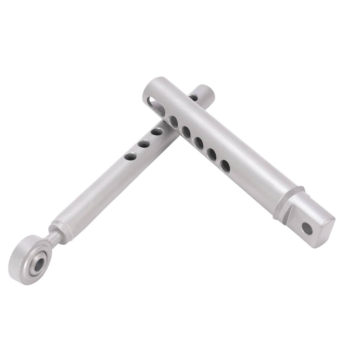3-point lift stabilizer link assembly, cross-view of two connected perforated arms