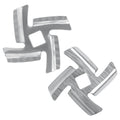 Stainless steel meat grinder cutting blades, cross-shaped with U slots