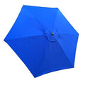 Royal blue patio umbrella replacement canopy with vented center hub and ribs