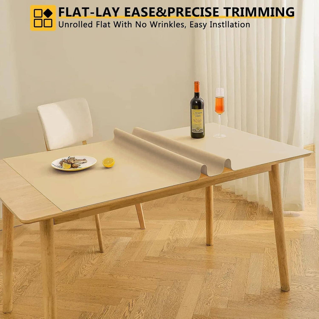 Non-slip foam shelf liner mat laid flat on a table with small items